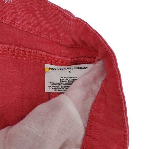 Gloria Vanderbilt Jordyn Jeans Women's Straight Leg 5-Pocket Capris Pink 14 - Picture 7 of 11